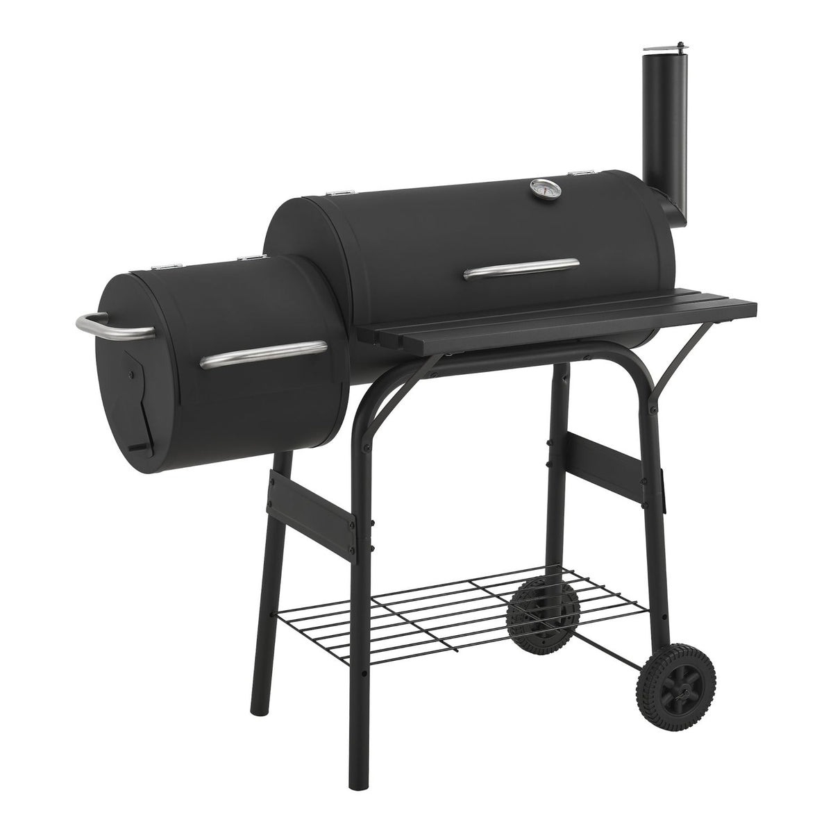 Arielli Charcoal Barbecue Smoker 115 x 110 x 64 cm - Black [casa.pro]