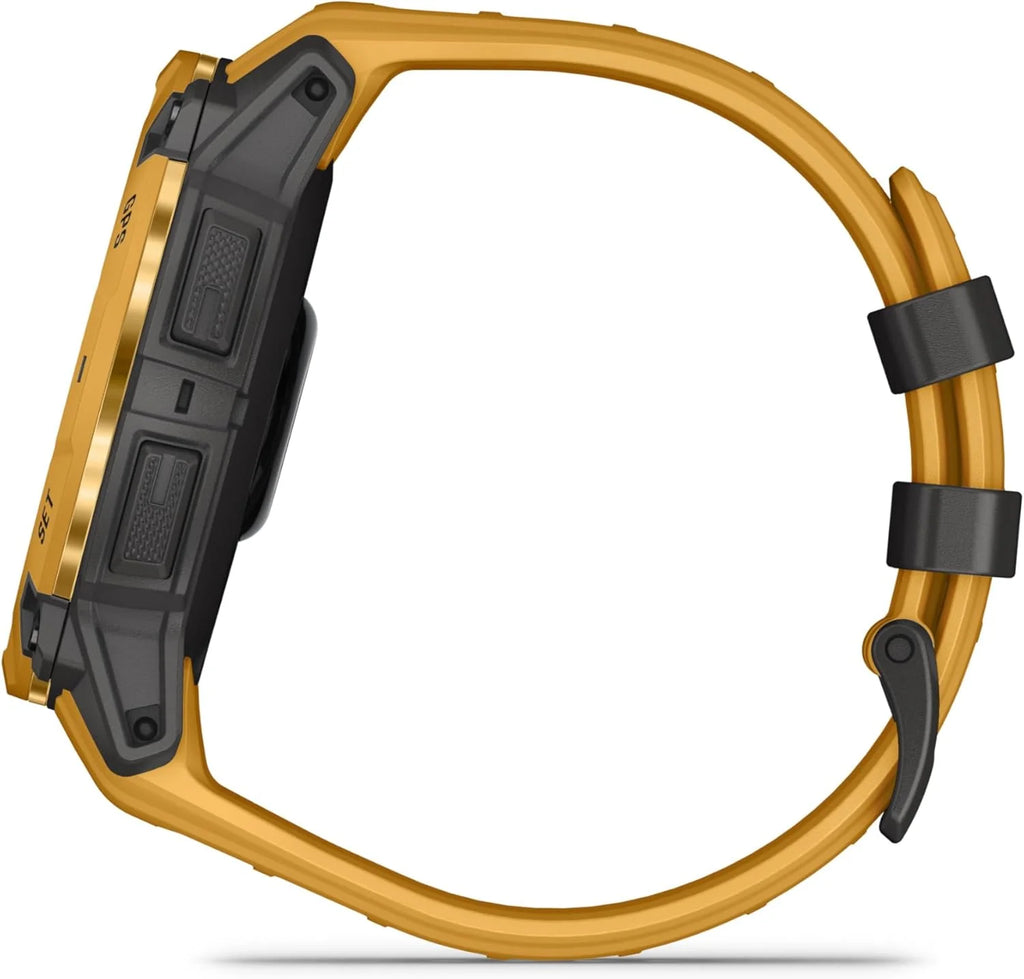 Garmin Instinct 3 SOLAR Wytrzymały Smartwatch GPS, 45 mm, Wbudowane Aplikacje Sportowe i Zdrowotne, Latarka LED, 10ATM, Sunburst