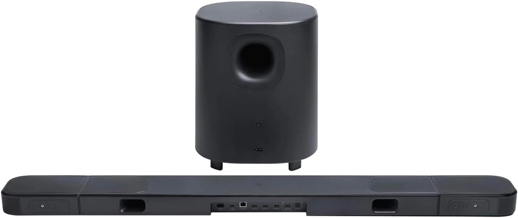 JBL Bar 1300 MK2 – 11.1.4-kanałowy soundbar Bluetooth do telewizora z odłączanymi głośnikami, 8-calowym subwooferem, Dolby Atmos i DTS:X, HDMI eARC, Wi-Fi, PureVoice 2.0 i MultiBeam 3.0, czarny