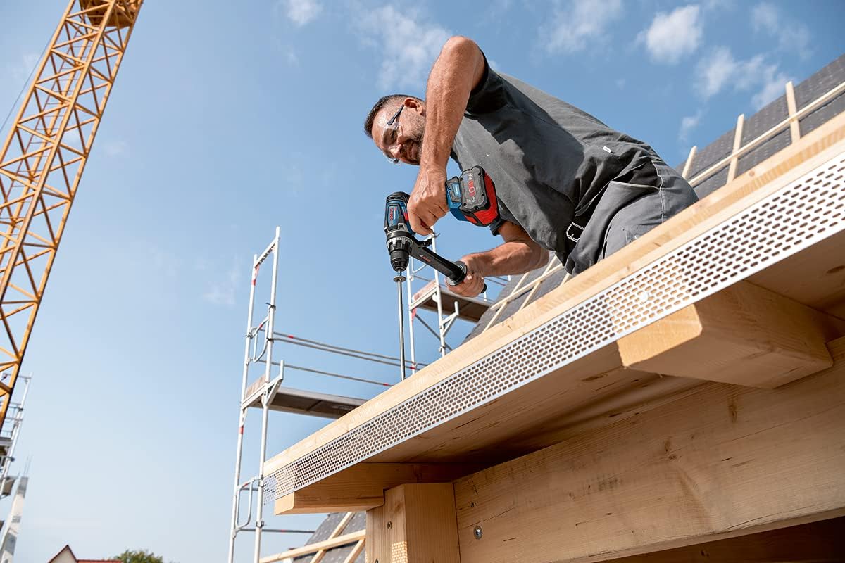 Bosch Professional system 18V: akumulatorowa wiertarko-wkrętarka udarowa BITURBO GSB 18V-150 C (maksymalny moment obrotowy 150 Nm)