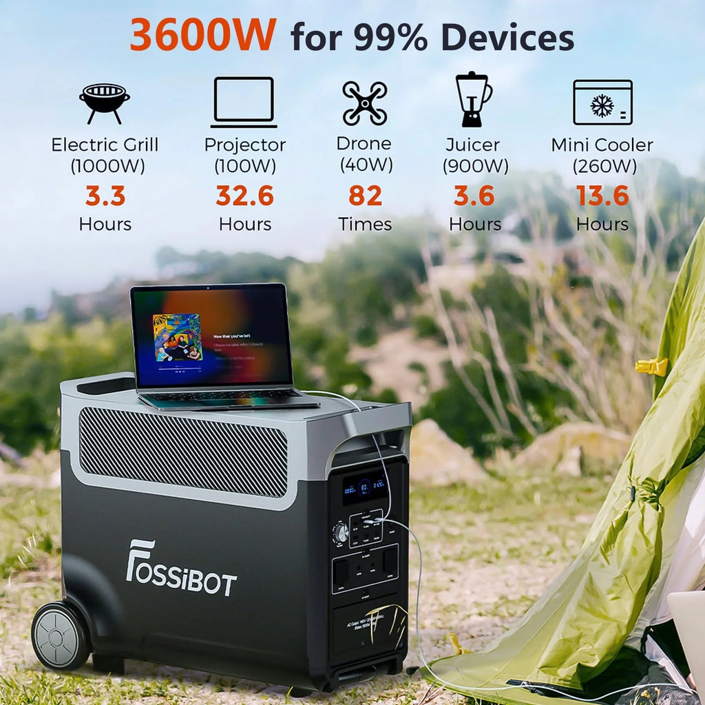 FOSSiBOT-Polska F3600 Pro przenośna Stacja zasilania, 3600W 3840Wh Power station, VAT Na Zewnątrz i Awaryjnego Zasilania 5-letnia gwarancja