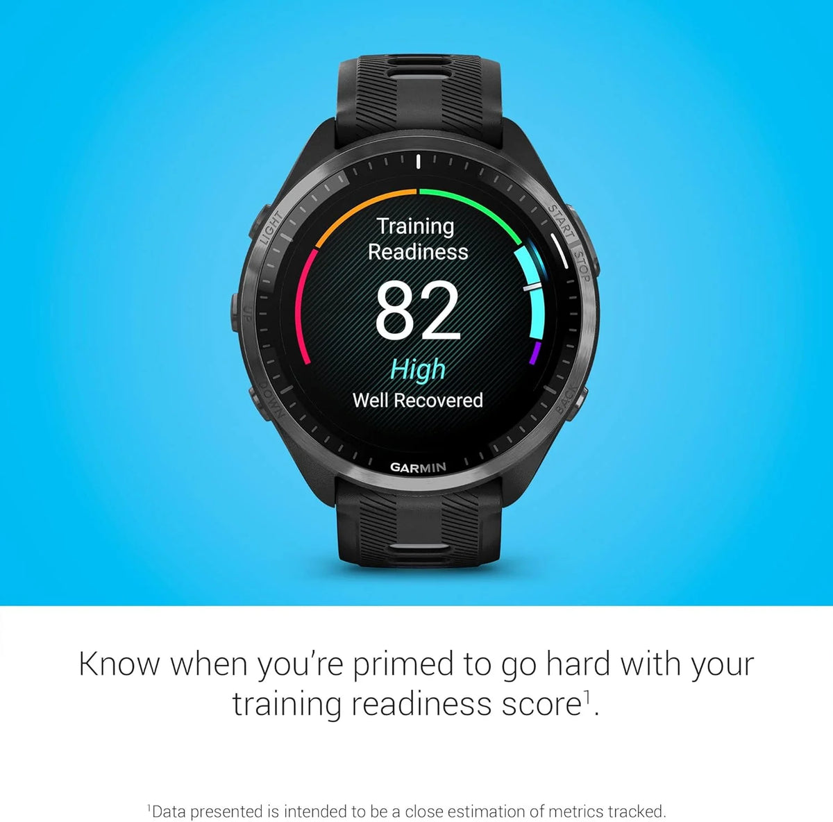 Garmin Forerunner® 965 Inteligentny zegarek do biegania, kolorowy wyświetlacz AMOLED, pomiary treningu i informacje o odzyskiwaniu, czarny i pudrowo-szary, 010-02809-00