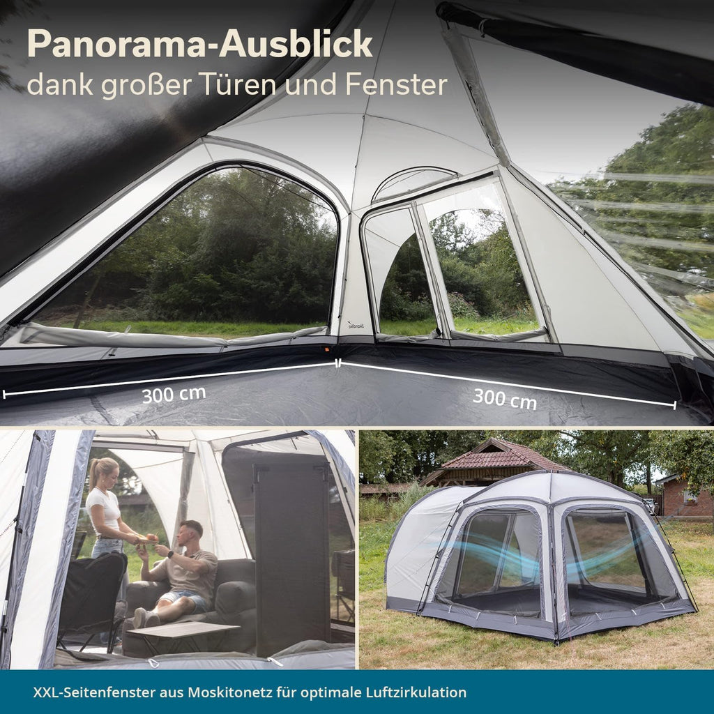 Skandika Pitea 4 Flex Protect Bundle namiot kopułowy z kluczem Van Plus | namiot kempingowy dla 4 osób, z śluzą do furgonetki, wszyta podłoga, słup wody 5000 mm, UPF 50+ | namiot, kemping, do