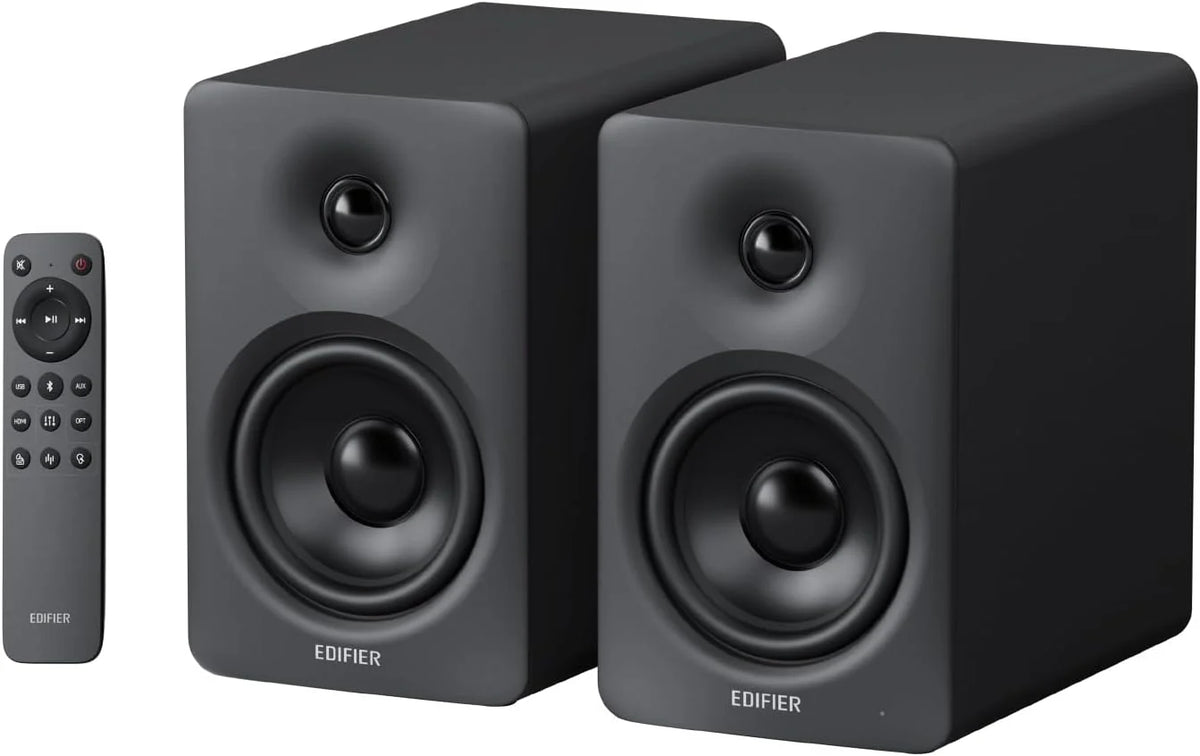 Edifier M90 Głośniki półkowe, 100W RMS Lauta Stacjonarne, Hi-Res Audio, LDAC, Bluetooth 6.0 Lauta Kompaktowe, HDMI eARC/USB-C/AUX Wejście, SUB OUT Lauta Zasilane, Stereokontrolka do TV/PC - biały