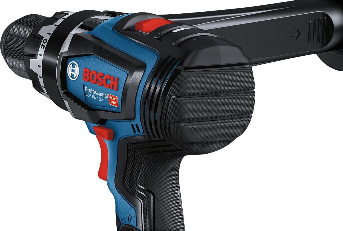 Bosch Professional system 18V: akumulatorowa wiertarko-wkrętarka udarowa BITURBO GSB 18V-150 C (maksymalny moment obrotowy 150 Nm)