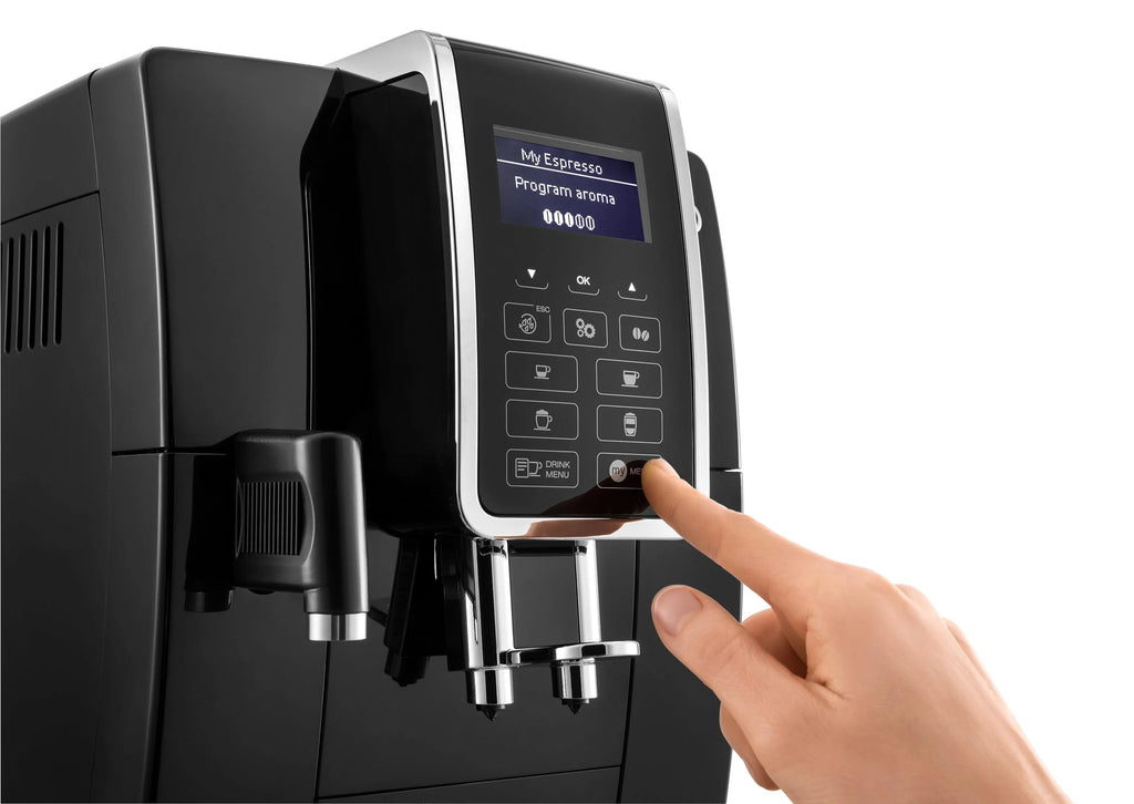 De’Longhi Dinamica ECAM 350.55.B Automatyczny Ekspres do Kawy, Tworzywo Sztuczne, 1450 W, 1,8 L, Czarny