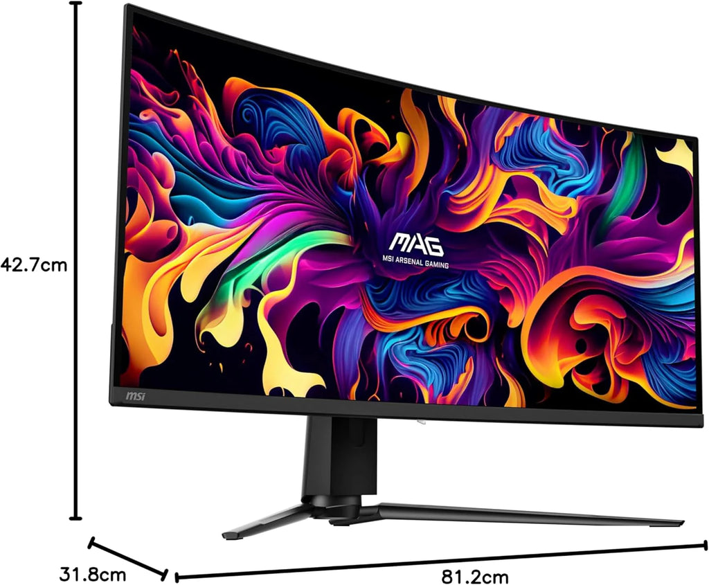 MSI MAG 341CQP QD-OLED monitor komputerowy 86,4 cm (34) 3440 x 1440 px UltraWide Quad HD QDOLED Czarny