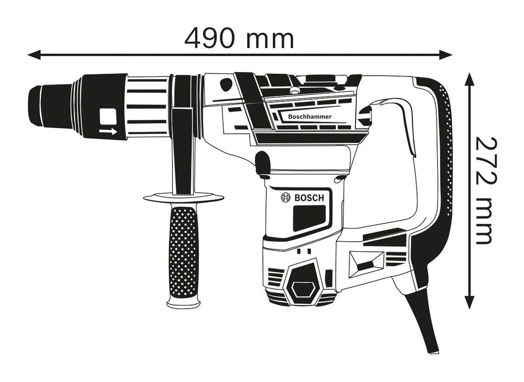 Bosch Professional: młot udarowo-obrotowy GBH 5-40 DCE (1 150 W, uchwyt SDS max, nominalna prędkość obrotowa 165 – 330 min-1, walizka)