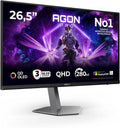 AOC Agon Pro AG276QZD2-27-calowy monitor OLED QHD, 240 Hz, 0,03 ms GtG, FreeSync Premium Pro, comp. G-Sync, HDR400 (2560x1440, 2X HDMI 2.1, DisplayPort, Hub USB) Czarny