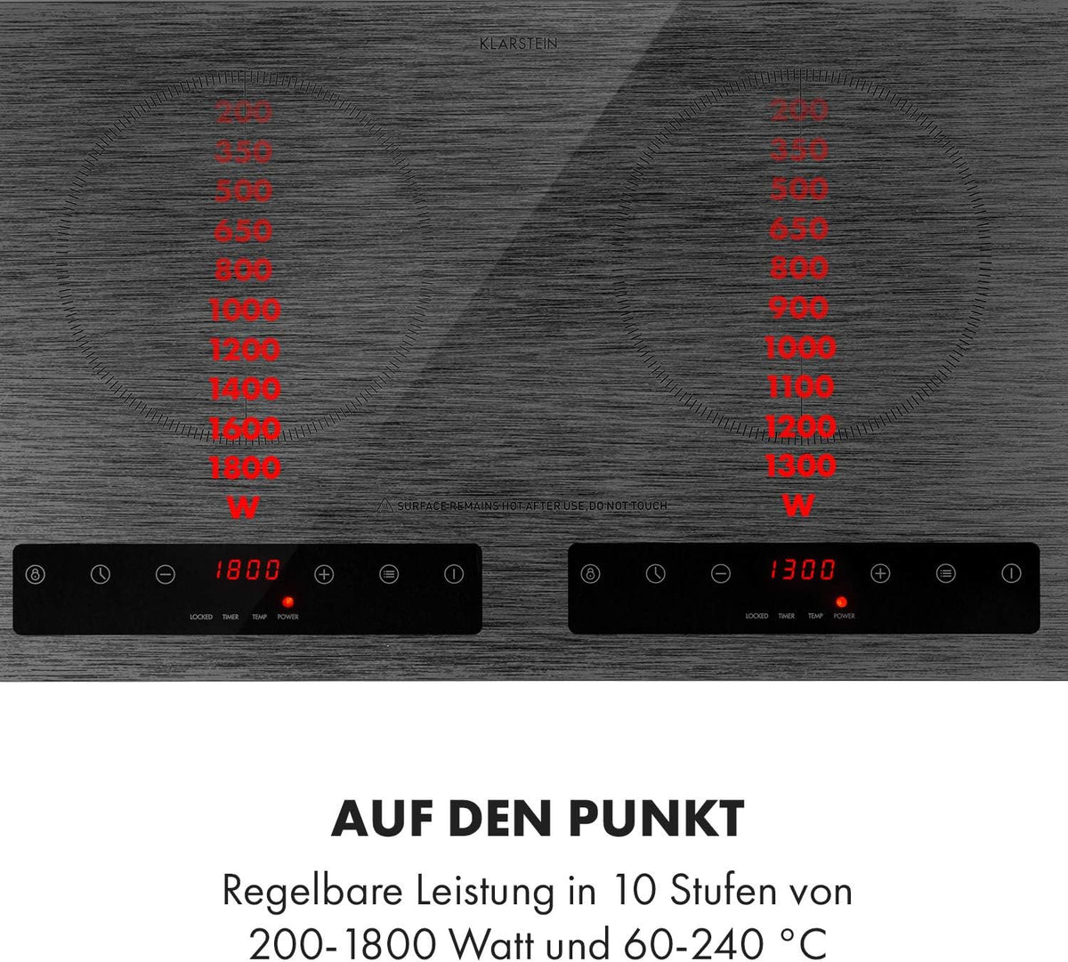 Klarstein Płyta indukcyjna, 2 płyty grzewcze, elektryczna, nowoczesna płyta grzewcza, indukcyjna na kemping, 2 płyty, 2 płyty indukcyjne, mobilna, 3100 W