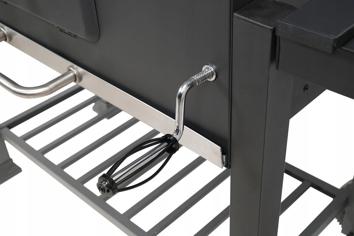DUŻY GRILL WĘGLOWY XXL REGULOWANY ŻELIWNY RUSZT 78x42,5mm 3 PÓŁKI LUND