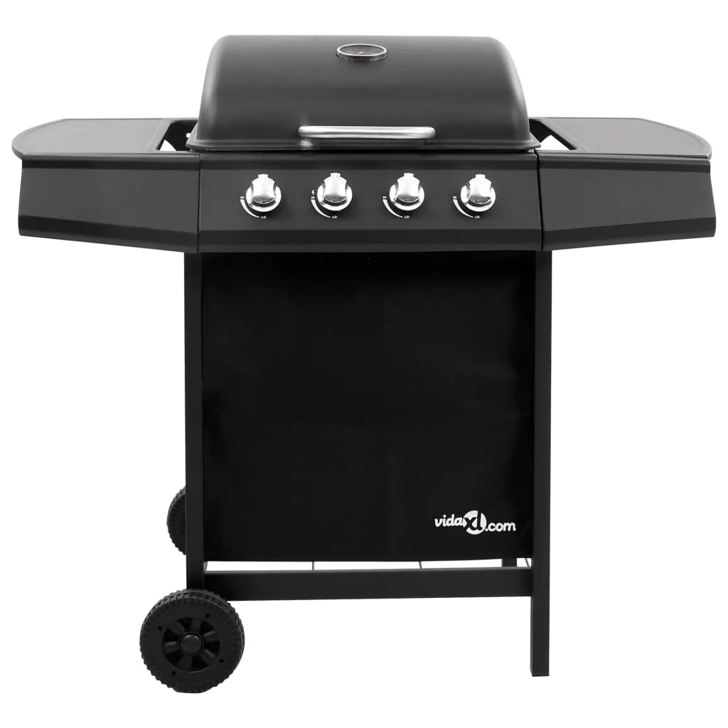 Grill gazowy z 4 palnikami, czarny V0202