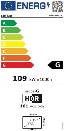 Samsung Crystal UHD 4K U80F telewizor LED, 65 cali (163 cm), procesor Crystal 4K, wzornictwo MetalStream, SmartThings, Knox Security, Gaming Hub, AI Upscaling (wersja węgierska)