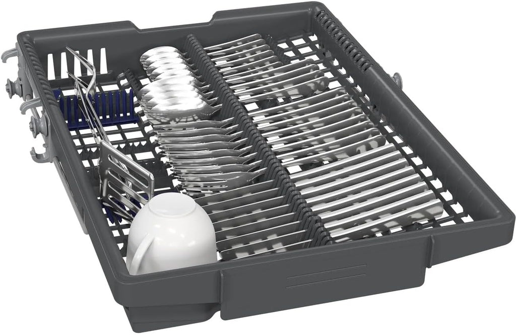 Siemens SR53HS74KE, iQ300, inteligentna, częściowo zintegrowana zmywarka, 45 cm, program Eco 50°C, varioSpeed Plus, kosz górny z regulacją wysokości, rackmatik, zabezpieczenie przed dziećmi