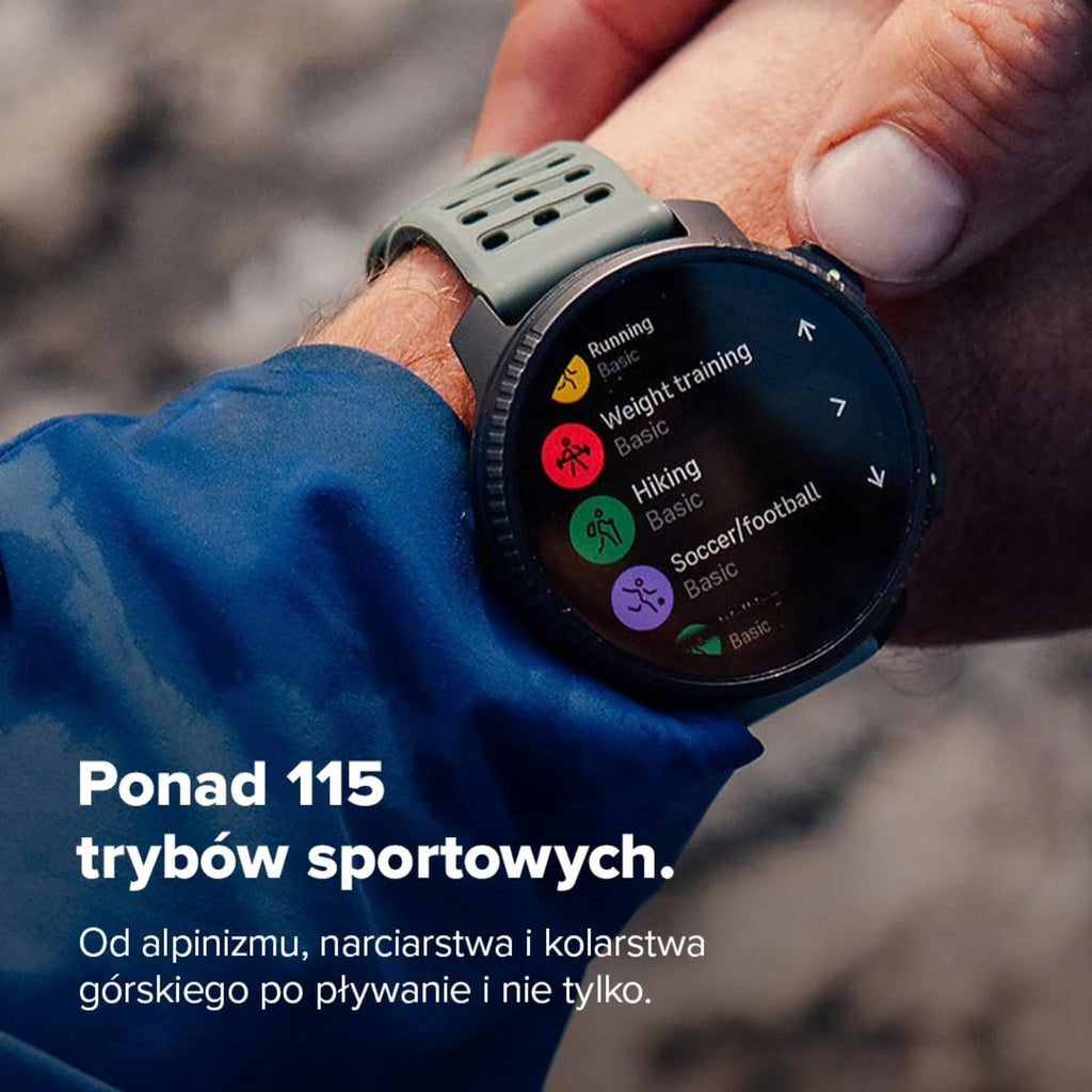 SUUNTO Vertical 2 Zegarek sportowy GPS, jasny 1,5-calowy ekran dotykowy AMOLED, latarka LED, 20-dniowy czas pracy baterii, mapy offline, wskaźniki treningowe i informacje o regeneracji, podwójny GNSS