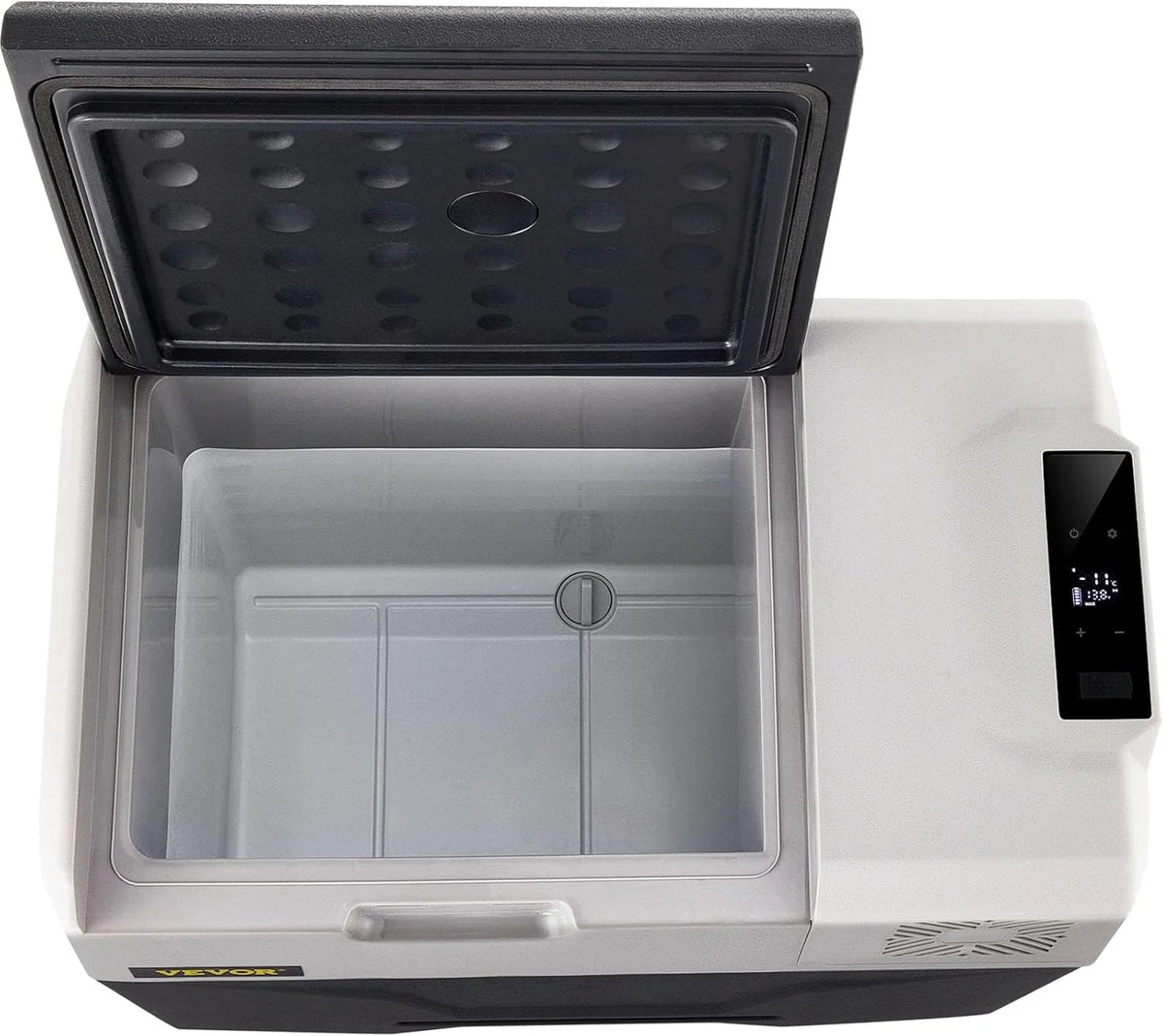 VEVOR Przenośna lodówka elektryczna 80 W, 12/24 V, wydajne chłodzenie -20℃ - 20℃ z niskim poziomem hałasu 45 dB, do samochodów i kamperów (55 l)