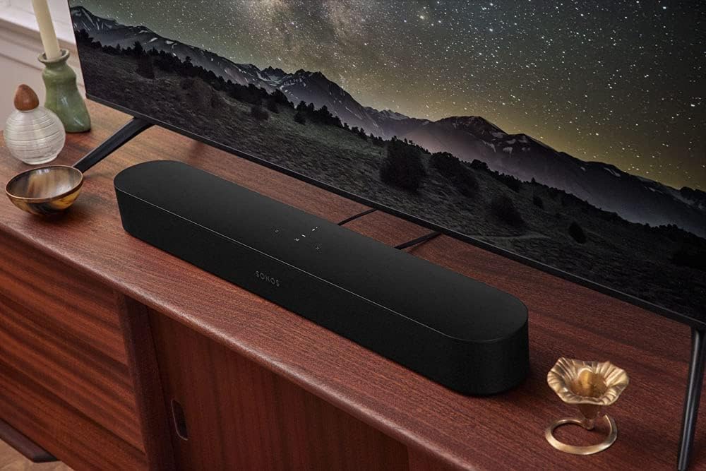 Sonos Kompaktowy soundbar Beam (Gen 2) z Dolby Atmos i sterowaniem głosowym — Czarny