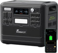 FOSSIBOT-Polska F2400 VAT 23% Power station 2400 W, 2048 Wh LiFePO4 przenośny generator solarny 3 × 230 V AC gniazdko (4800 W Peak), mobilne zasilanie do samochodów kempingowych, generator solarny