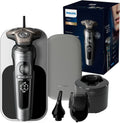 Golarka elektryczna Philips Series 9000 do golenia na mokro i sucho z technologią SkinIQ, podkładką ładującą, trymerem do nosa i brody, wkładem czyszczącym (Model SP9885/35)