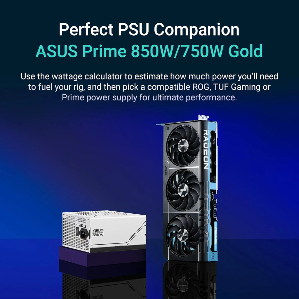 ASUS Prime Radeon RX 9070 OC Edition karta graficzna dla graczy, 16 GB GDDR6 (AMD Radeon Radeon RX9070, PCIe 5.0, 1 x HDMI 2.1b, 3X DisplayPort 2.1a, konstrukcja 2.5-slotowa, PRIME-RX9070-O16G)