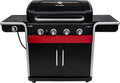 Grill hybrydowy Gas2Coal®: Trzypalnikowy grill gazowo-węglowy, wykończenie w kolorze czarnym.