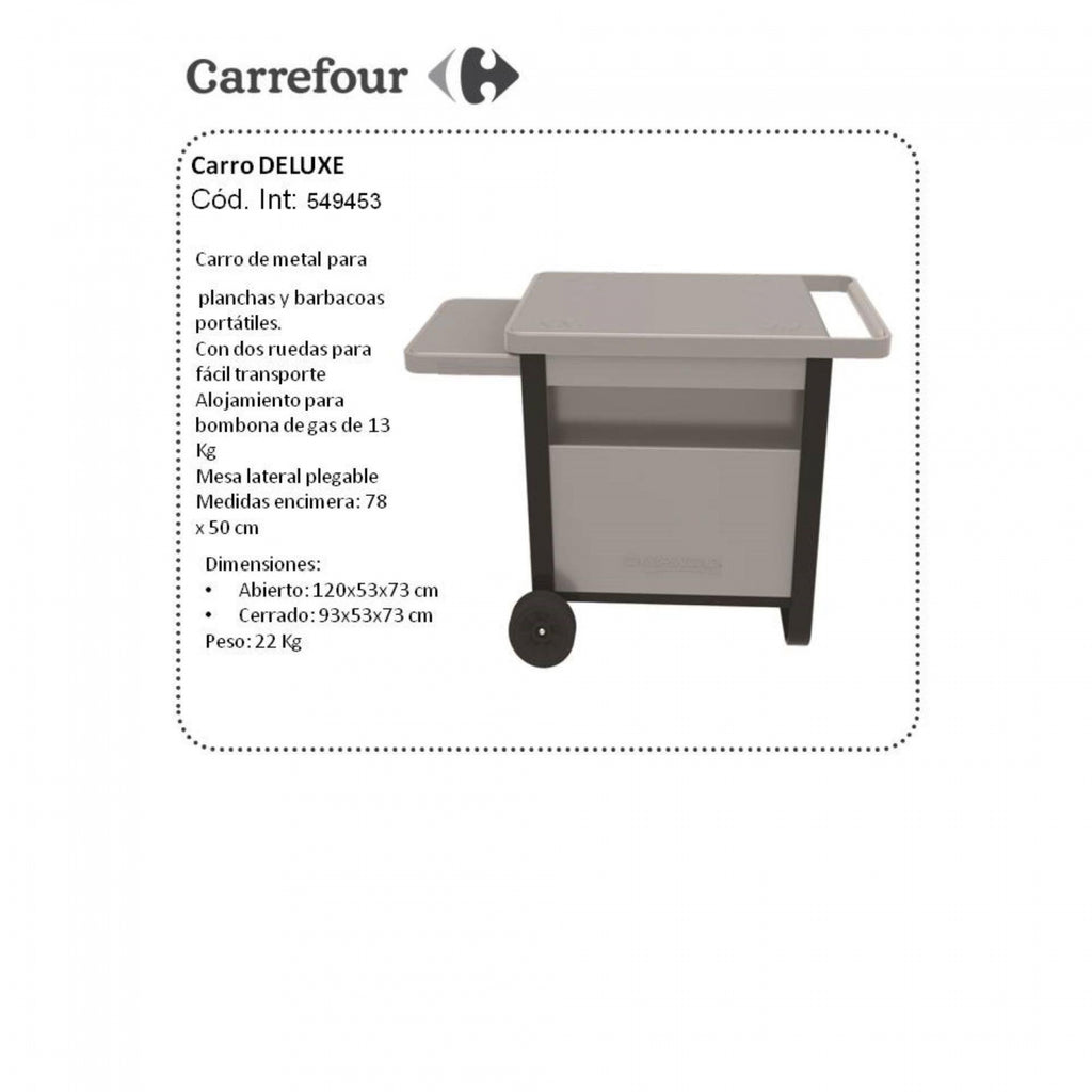Samochód Deluxe dla Barbacoa/Plancha Campingaz