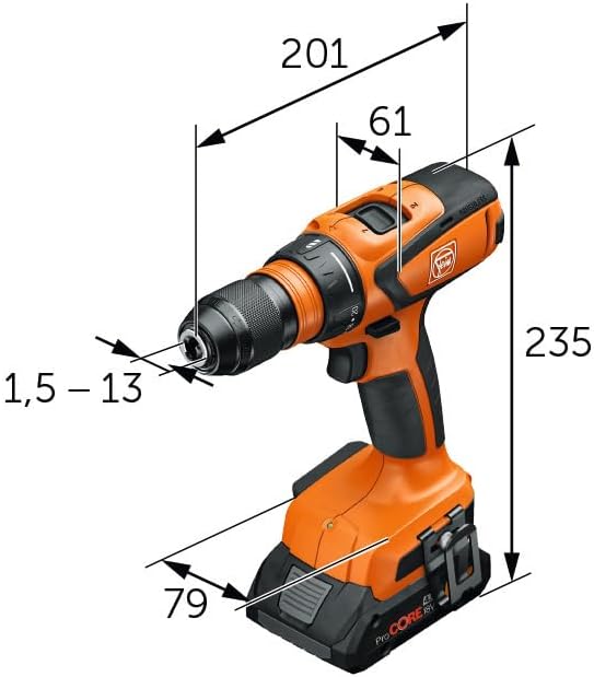 FEIN Zestaw zalet bezprzewodowych. Wkrętarko-wkrętarka udarowa ASCD 18-200 W4 & wiertarko-wkrętarka ASCM 18 QSW. Kompatybilna z akumulatorami Bosch Professional 18 V od 2008 roku i AMPShare. Torba