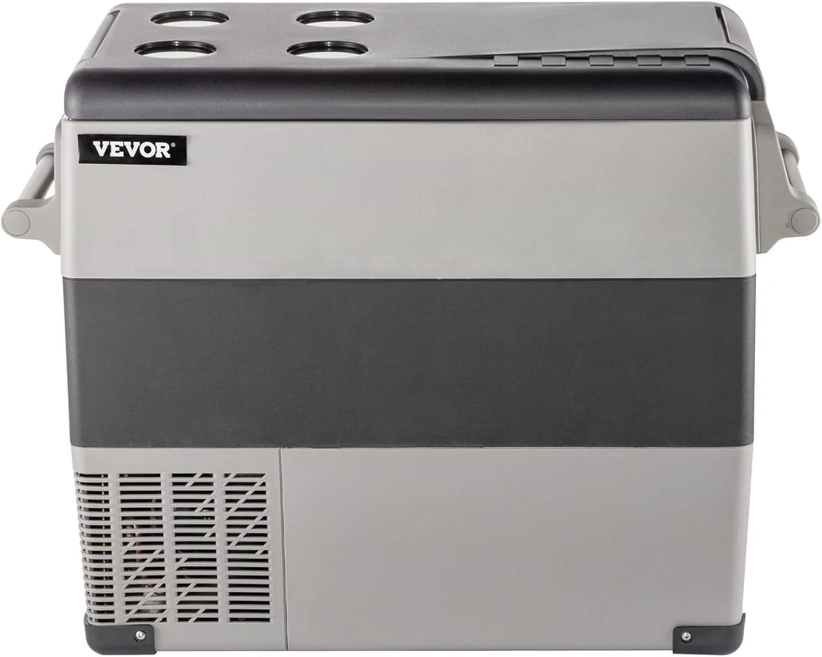 VEVOR Przenośna lodówka elektryczna 80 W, 12/24 V, wydajne chłodzenie -20℃ - 20℃ z niskim poziomem hałasu 45 dB, do samochodów i kamperów (55 l)