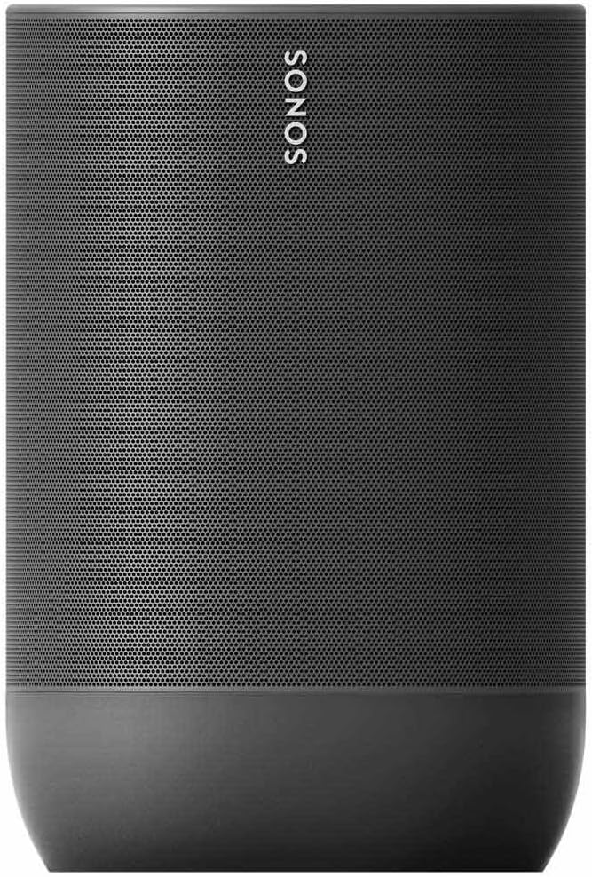 Sonos Move, Dzięki temu potężnemu, wytrzymałemu i wszechstronnemu inteligentnemu głośnikowi możesz cieszyć się odważnym dźwiękiem, który Cię poruszy i podąży za Tobą. (Czarny)