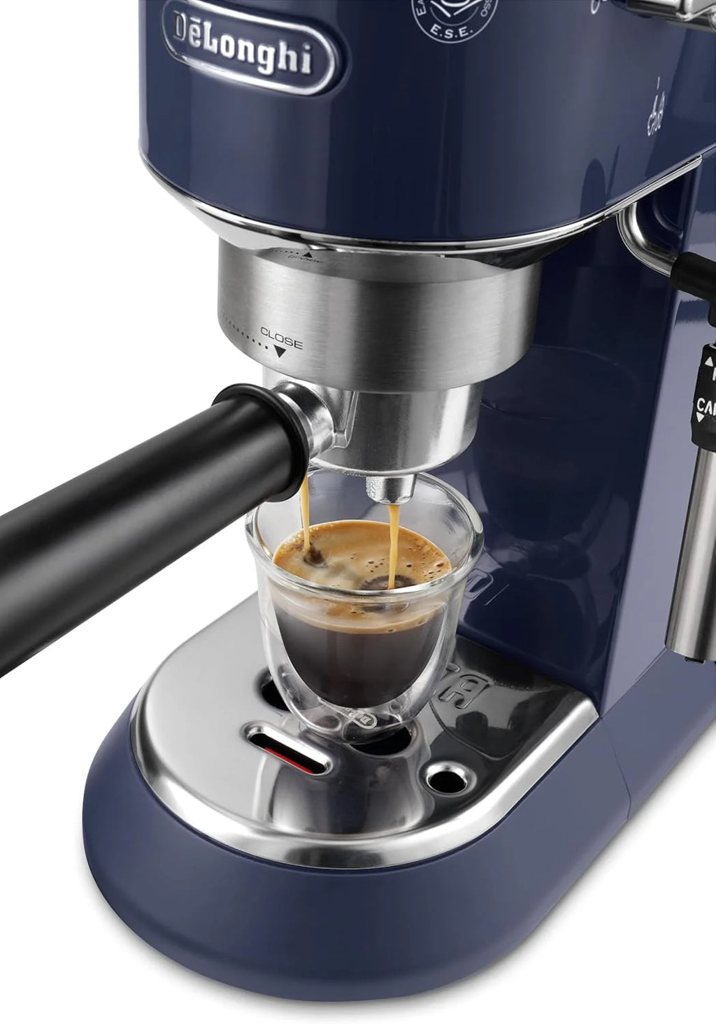 De'Longhi Dedica Duo EC890.M ręczny ekspres do kawy do espresso, cappuccino i cold brow, barman, z wyrzutnią parową do My LatteArt, wyświetlacz dotykowy, szerokość 15 cm, wyjmowany zbiornik 1,1 l,
