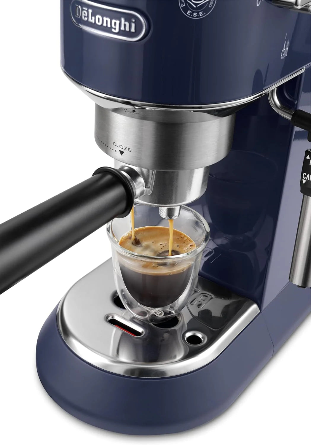 De'Longhi Dedica Duo EC890.M ręczny ekspres do kawy do espresso, cappuccino i cold brow, barman, z wyrzutnią parową do My LatteArt, wyświetlacz dotykowy, szerokość 15 cm, wyjmowany zbiornik 1,1 l,