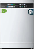 Cecotec Zmywarka do zabudowy Bolero Aguazero 6700 B. 60 cm, 15 kryć, klasa B, silnik falownika Plus, kolorowy wyświetlacz, 14 programów, O2 Dry, Turbo Dry+, Dual Zone, regulowana taca, AutoClean