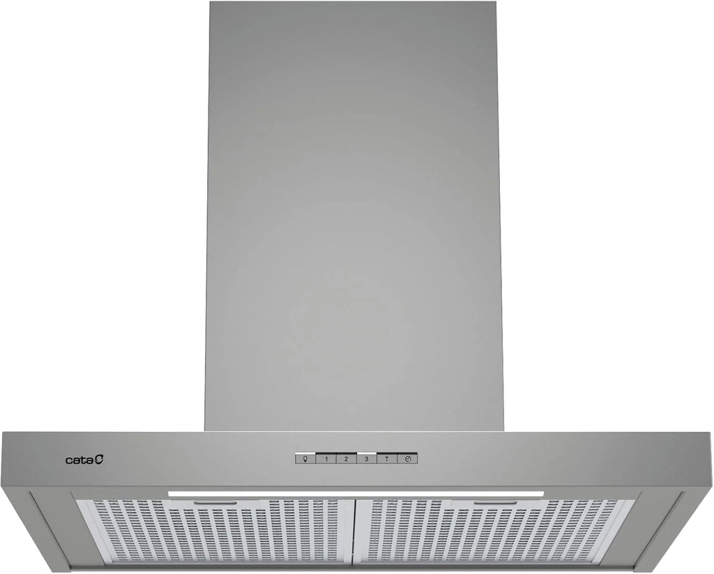 Cata Sygma okap ścienny 7010 X 4 poziomy demontażu 3+1 TURBO Elektroniczny panel sterowania Silnik BT3 Extra Silent Oświetlenie Taśma LED Łatwa instalacja Szerokość 70 cm Kolor Stal nierdzewna