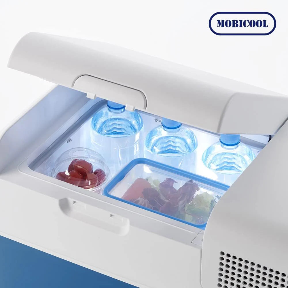 MOBICOOL MCF40 lodówka kompresorowa 38L – 12V, 24V i 230V – Przenośna lodówka do auta, kampera, kempingu, ciężarówki i outdoor – Niezawodne chłodzenie podczas podróży i wycieczek