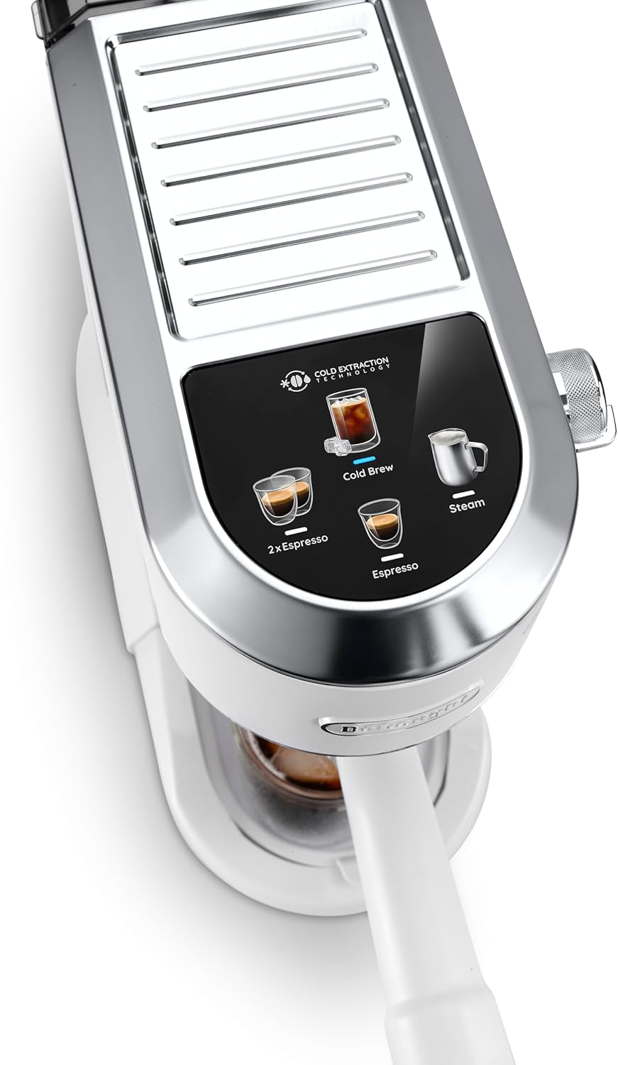 De'Longhi Dedica – Ekspres do kawy ze stali nierdzewnej z pompką do kawy mielonej lub na kapsułki, espresso i cappuccino, zbiornik 1,3 litra, system zapobiegający kapaniu, model EC685.M, kolor metaliczny