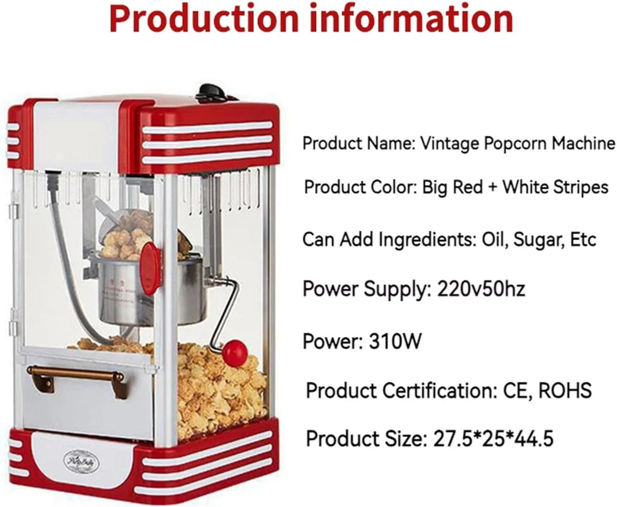 Maszyna do popcornu, komercyjna w pełni automatyczna maszyna do popcornu, elektryczna maszynka do popcornu o dużej pojemności, domowa maszyna do popcornu na gorące powietrze,B
