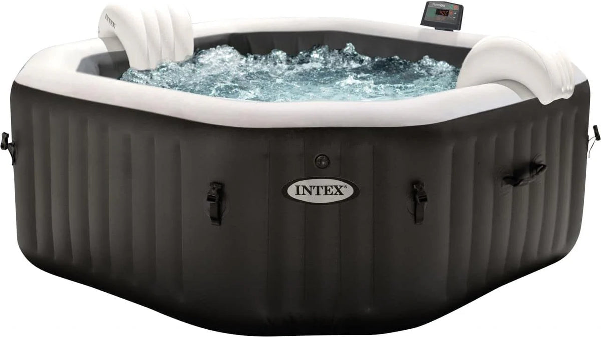 Intex Pure SPA Basen Dmuchany, Czarny/Biały, ‎201 x 201 x 71 cm