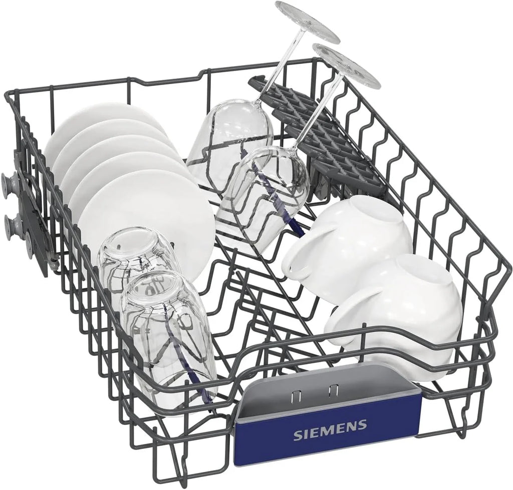 Siemens SR53HS74KE, iQ300, inteligentna, częściowo zintegrowana zmywarka, 45 cm, program Eco 50°C, varioSpeed Plus, kosz górny z regulacją wysokości, rackmatik, zabezpieczenie przed dziećmi
