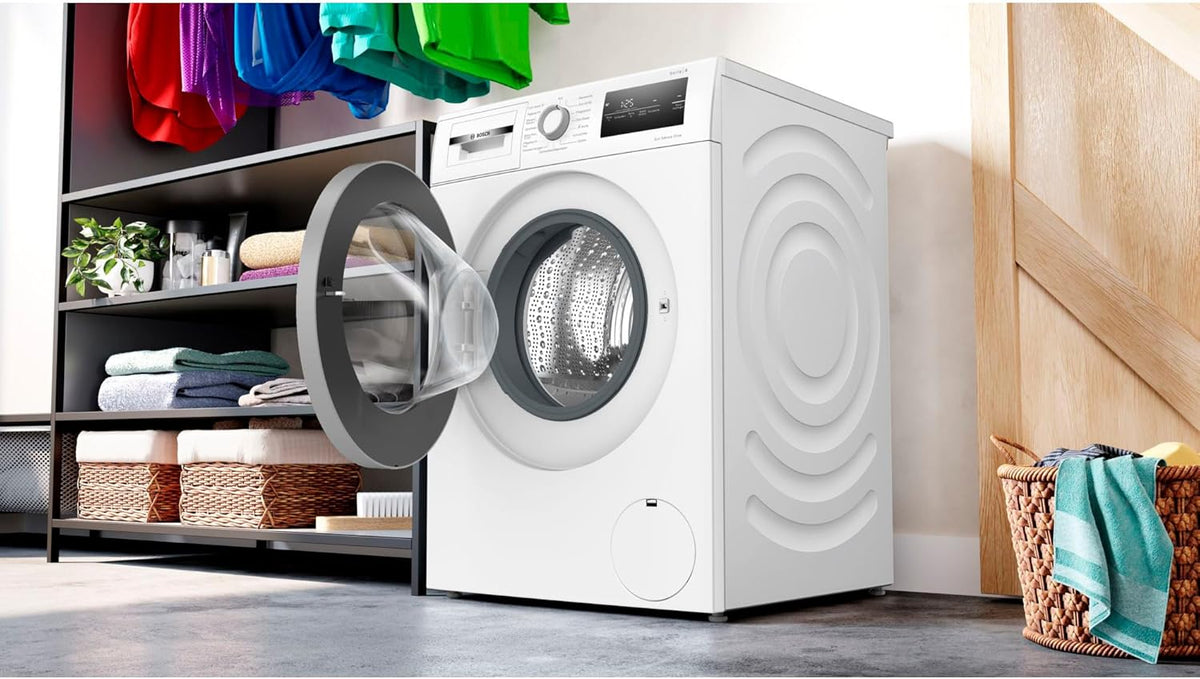 Bosch Hausgeräte WAN28127 seria 4 pralka, 8 kg, 1400 obr./min, Iron Assist: para do rozcinania; klasa energetyczna A; Active Water Plus: maksymalna oszczędność energii i wody; Speed Perfect