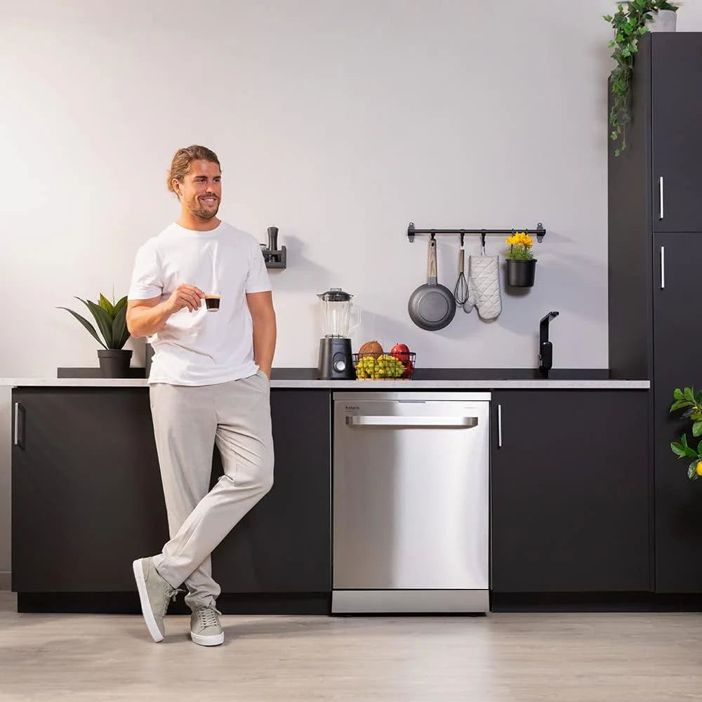 Cecotec Zmywarka Wolnostojący 60 cm Bolero Aguazero 6800 Stainless Steel. Niskie zużycie, 14 sztućców, 8 programów, Antybakteryjny filtr ABT, System ION, tryb ECO, Inox