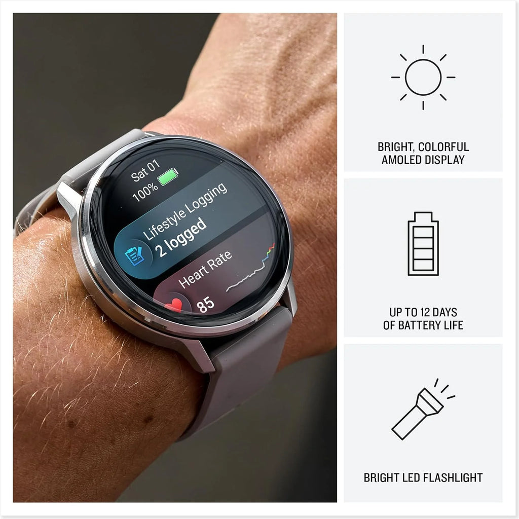 Garmin Venu 4 Premium Smartwatch GPS 41mm, AMOLED, Latarka LED, Slate Black/Black