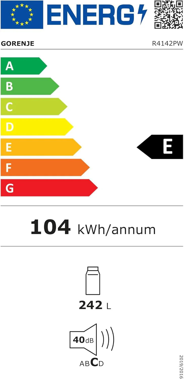 Gorenje R 4142 PW lodówka/wysokość 143,4 cm / 242 l/oświetlenie LED, kolor biały