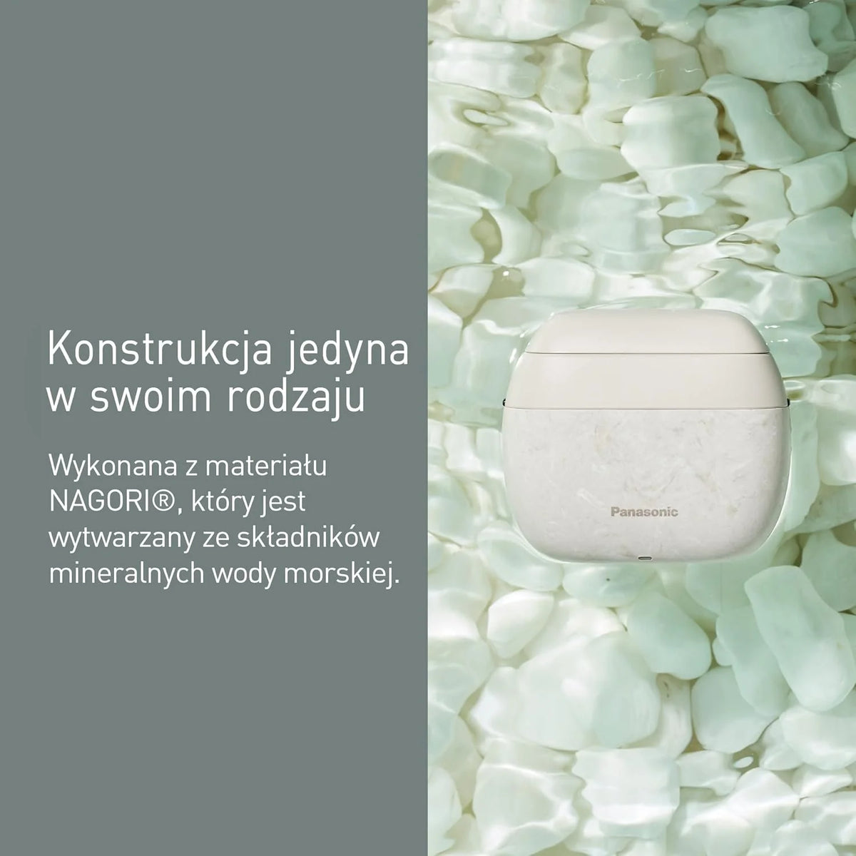 Panasonic ES-PV6B-W803 Series 900s Golarka, Golenie na Mokro i Sucho, 5-Ostrzowa Golarka Elektryczna Dla Mężczyzn, Inteligentny Czujnik Zarostu, USB-C, Etui, Biały Marmur NAGORI®