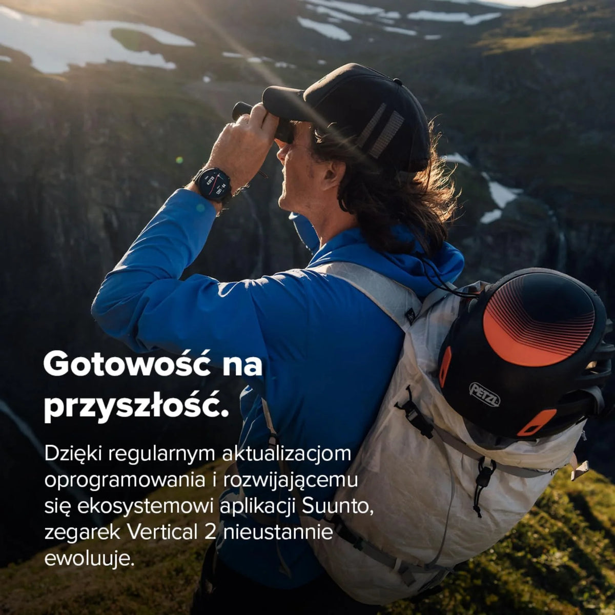 SUUNTO Vertical 2 Zegarek sportowy GPS, jasny 1,5-calowy ekran dotykowy AMOLED, latarka LED, 20-dniowy czas pracy baterii, mapy offline, wskaźniki treningowe i informacje o regeneracji, podwójny GNSS