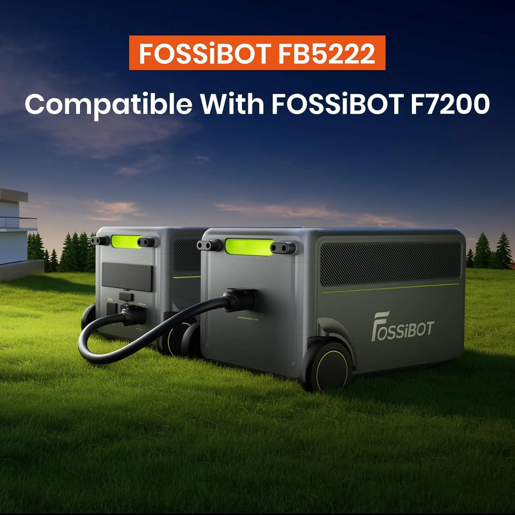 FOSSiBOT - POLSKA F2400, Przenośna stacja zasilająca 2048 Wh/2400W LiFePO4 UPS Generator słoneczny, 5-letnia gwarancja