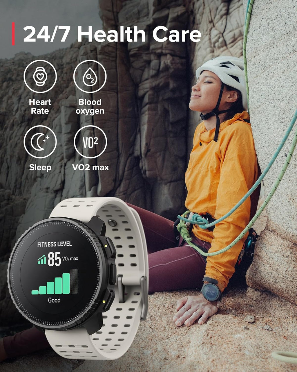 SUUNTO Vertical – Przygodowy zegarek GPS, monitor aktywności, dwupasmowy GNSS i mapy offline, obsługa ponad 95 dyscyplin sportowych, wskaźniki treningowe i analiza regeneracji.