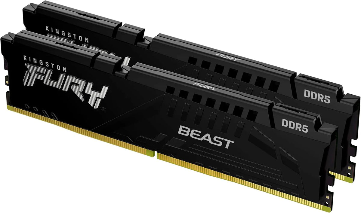 Kingston FURY Beast Czarny DDR5 32 GB 6000MT/s CL36 DIMM pamięć do gier na komputer stacjonarny pojedynczy moduł AMD EXPO i Intel XMP - KF560C36BBE-32