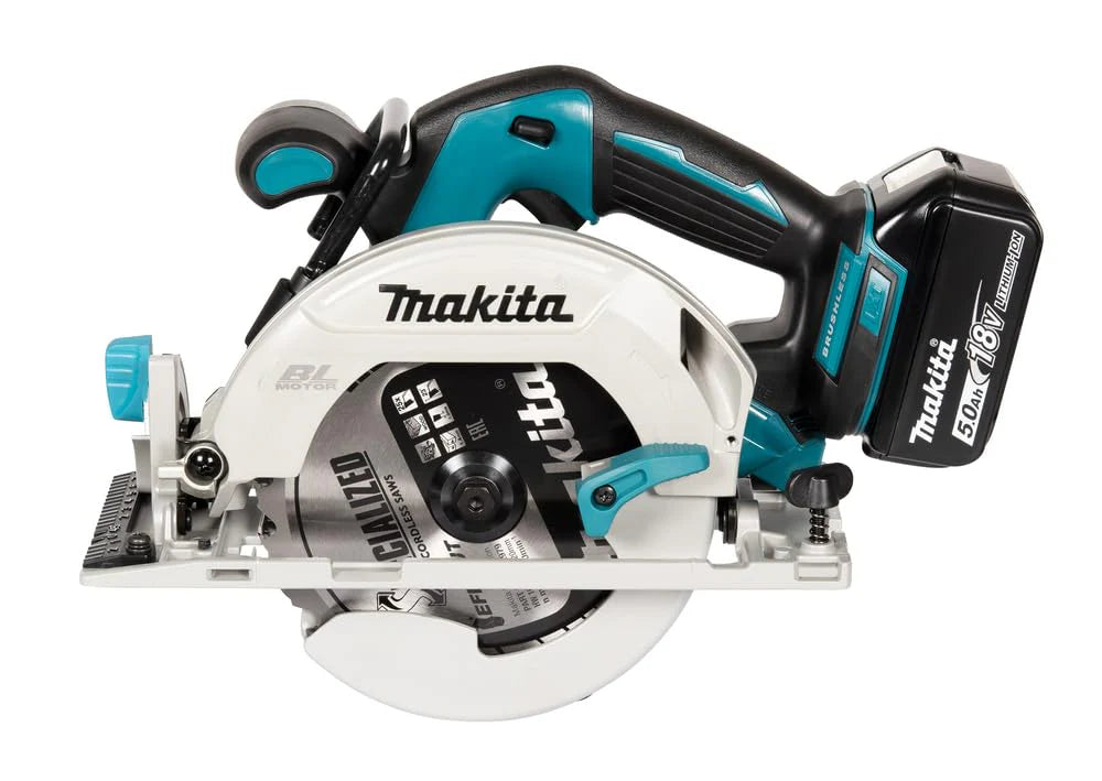 Makita DHS680RMJ ręczna piła tarczowa 57 mm, 18 V, 4,0 Ah, 2 baterie i ładowarka w walizce Makpac