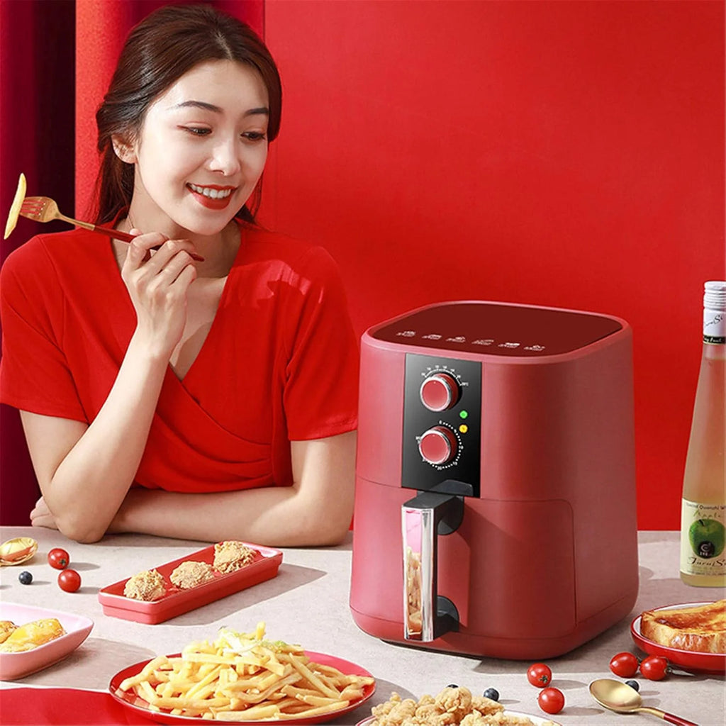 Air Fryer Deluxe Electric Air Fryer Mode Air Fryer with LCD Digital Touch Screen + Oven Cooker with Temperature Control Non-Stick Fry Basket.
