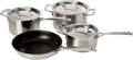 Le Creuset 96209400001000 3-Warstwowy Zestaw Naczyń Ze Stali Nierdzewnej, Srebrny, 5 Sztuk